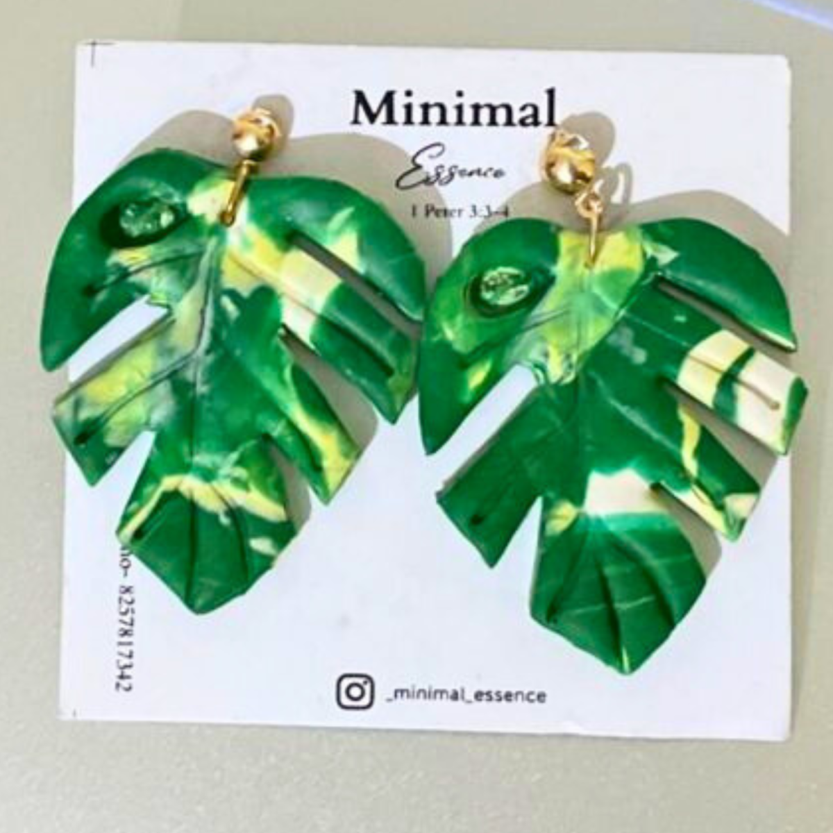Monstera Earrings