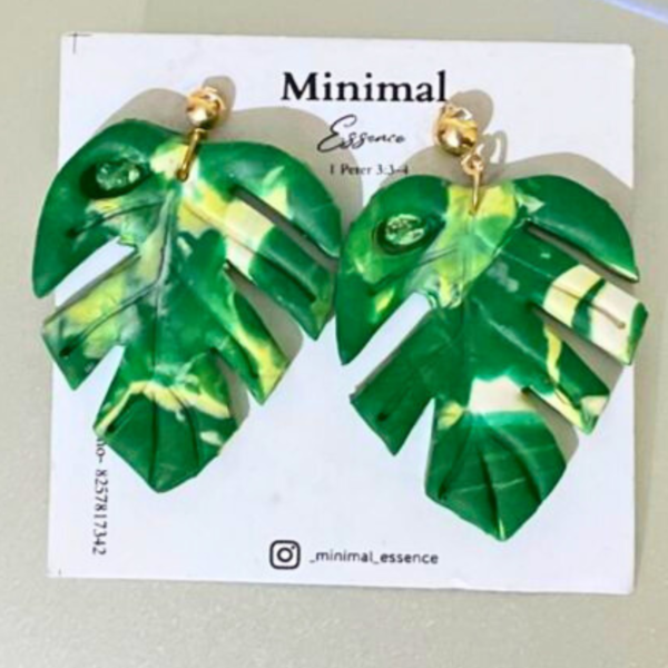 Monstera Earrings