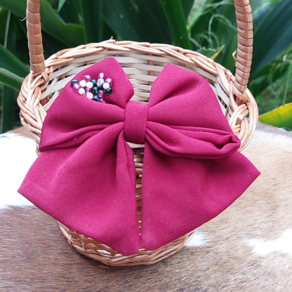 red floral hairbow