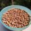 Dried fermented soya in a bowl